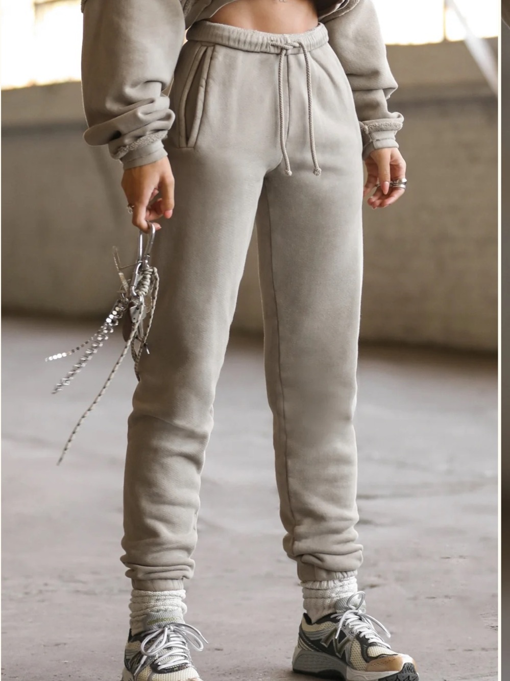 Joah Brown Empire Jogger in Sand French Terry